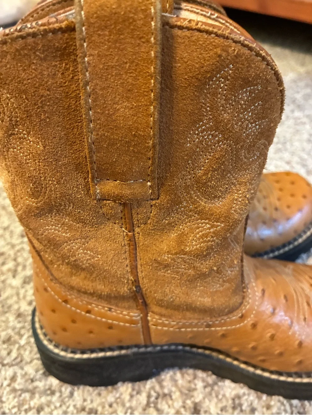 Ariat Tan Embroidered Leather Western Boot (FatBaby)